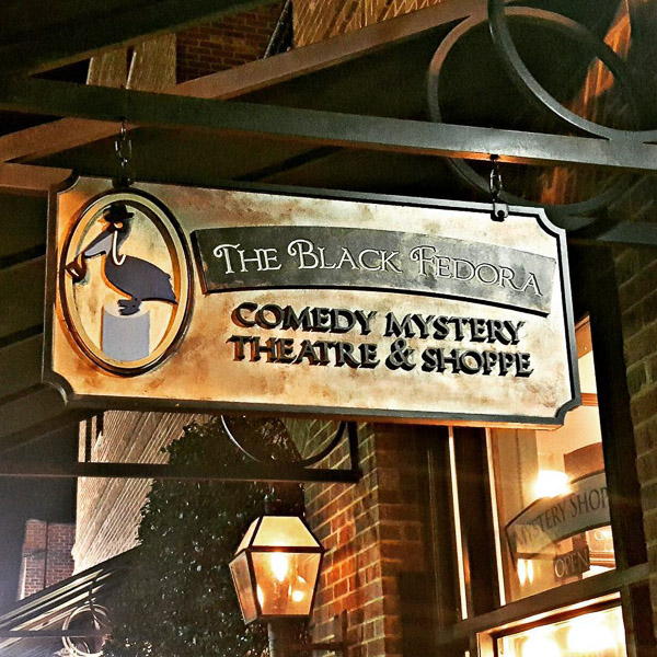 Fun things to do in Charleston : The Black Fedora Comedy Mystery Show.