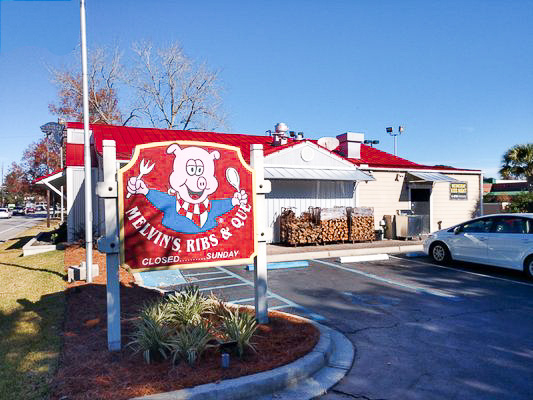 Fun things to do in Charleston : Melvins Barbecue on James Island.